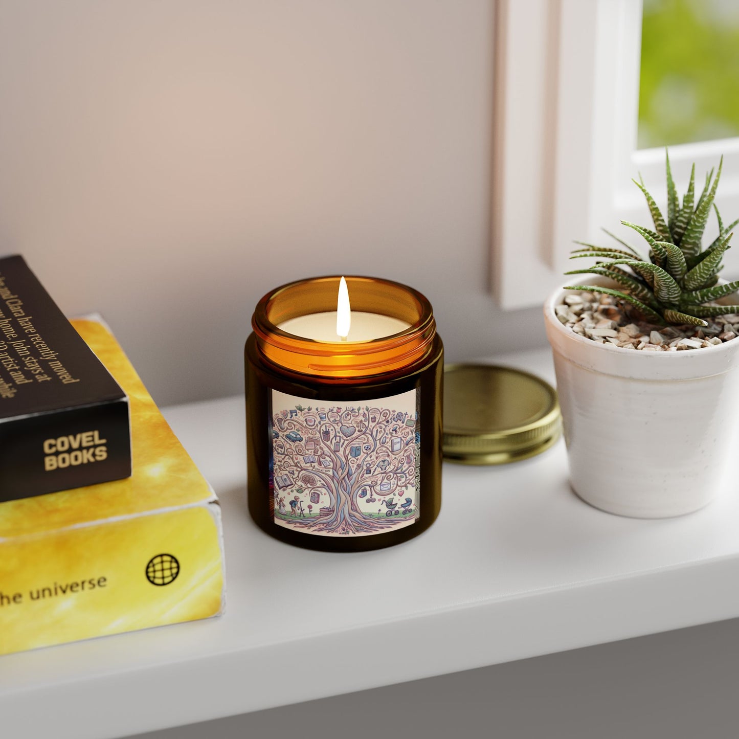 Vintage Tree of Life Tree of Knowledge Candle
