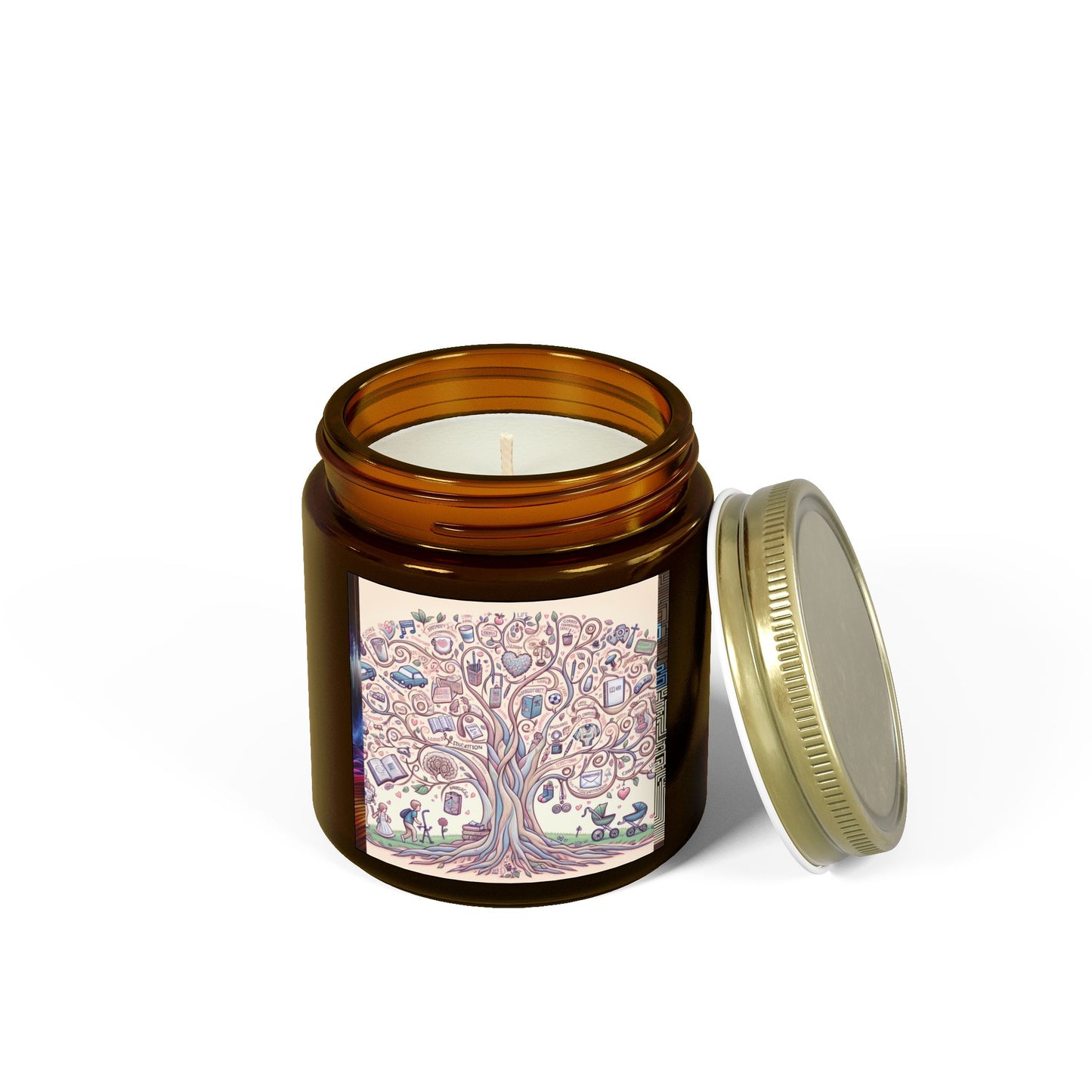 Vintage Tree of Life Tree of Knowledge Candle