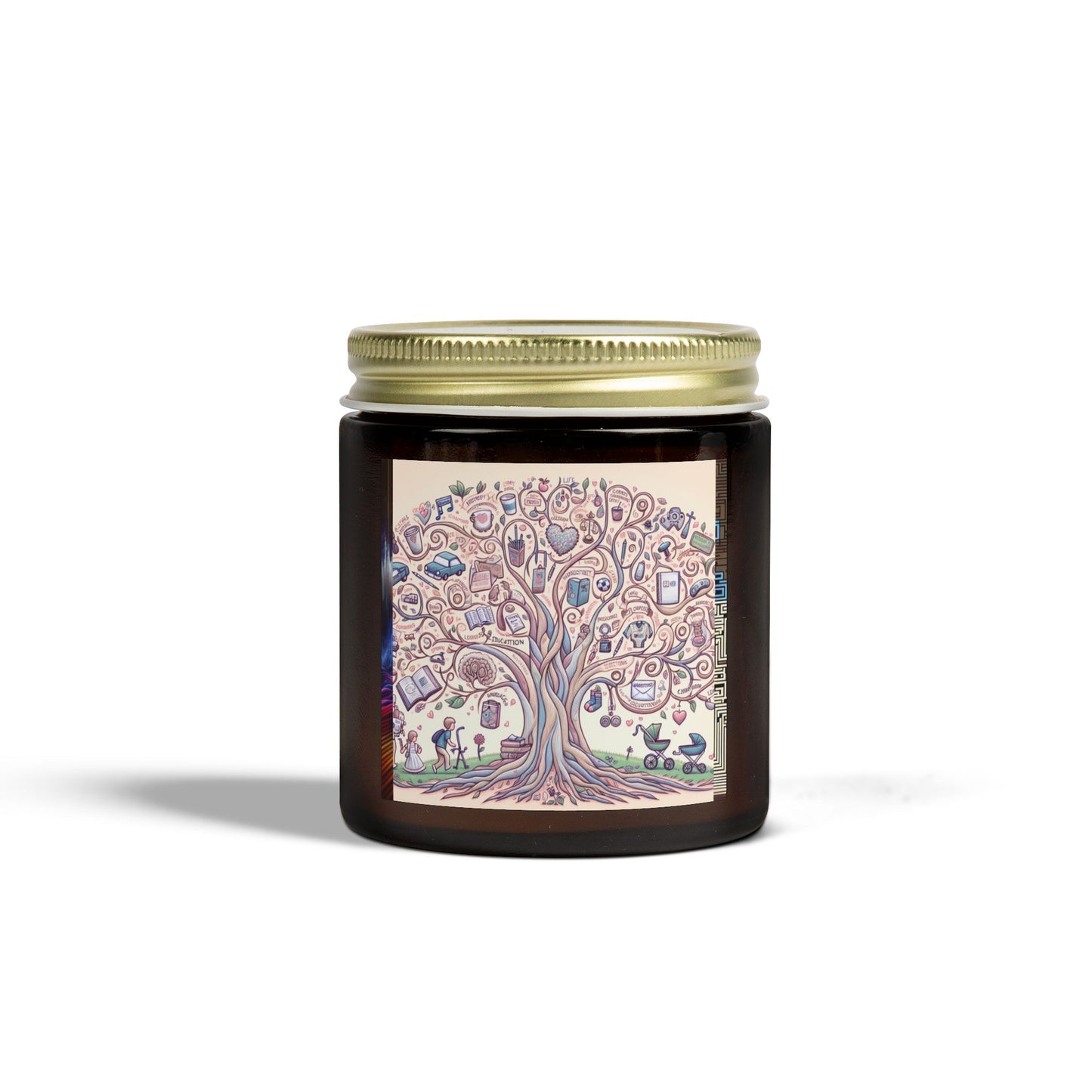 Vintage Tree of Life Tree of Knowledge Candle